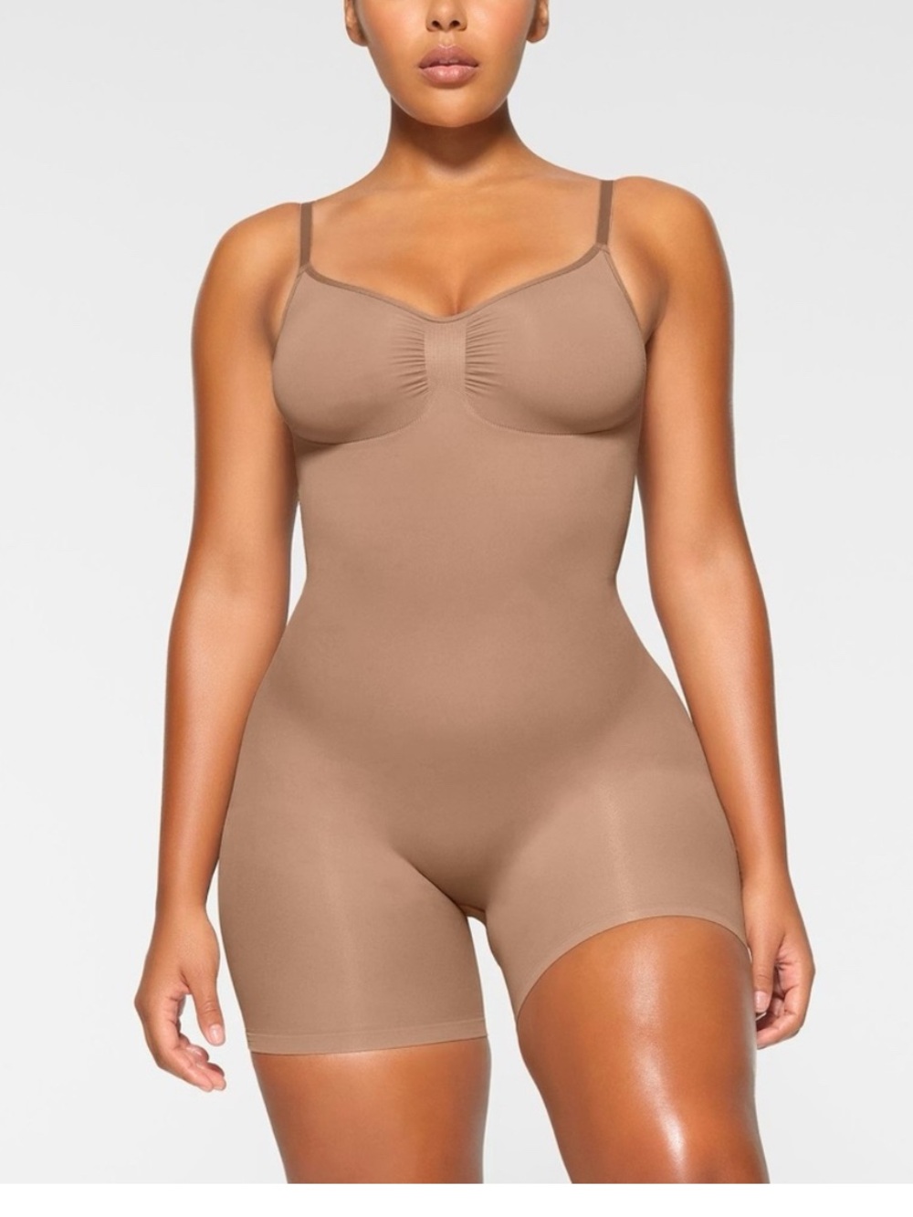 SKIMS Seamless Sculpt Mid Thigh Bodysuit Sienna Size Small Shapewear